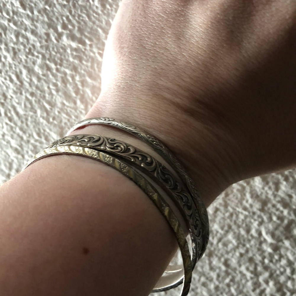 Set of three vintage bangle bracelets